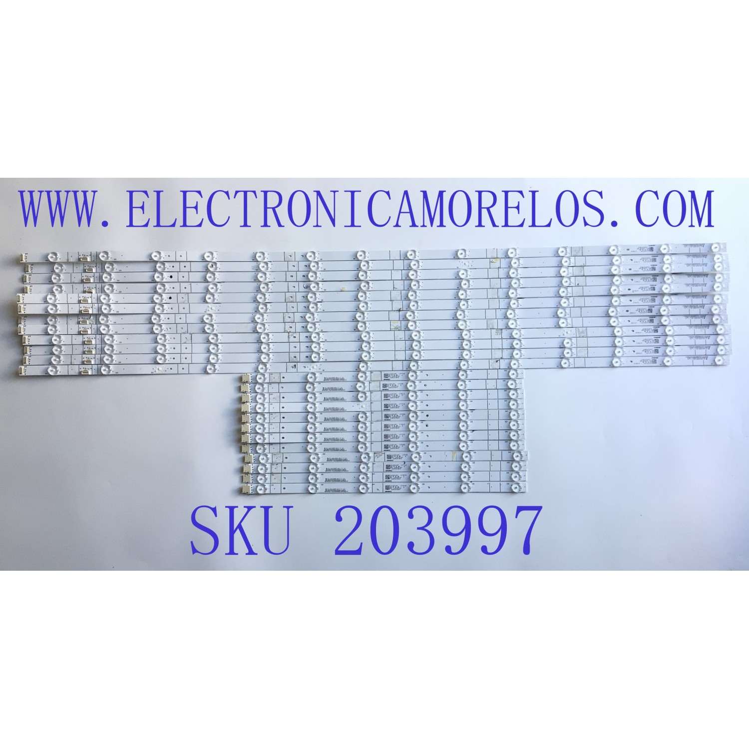 KIT DE LED'S PARA TV HISENSE QLED (24 PIEZAS) / NUMERO DE PARTE SVH750AC2-L / SVH750AC2-R / HD750Y3U71-TAL8 / CRH-BXK75Y3U713030T122013A-R / CRH-BXK75Y3U713030T122013A-L / BXK75Y3U713030T122013A / DISPLAY HV750QUB-F91 / MODELO 75U6G 75A62GUA